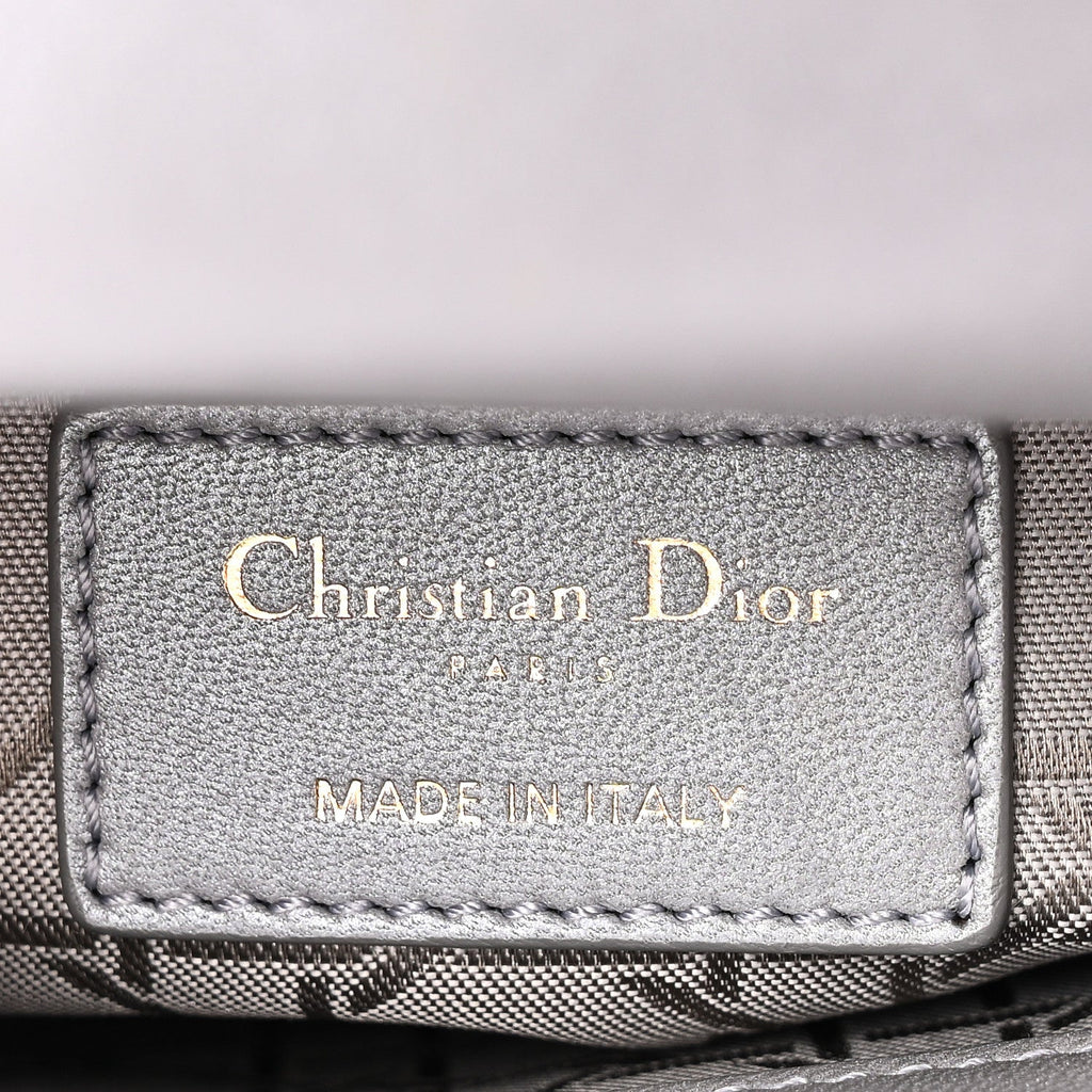 Lambskin Cannage Mini Lady Dior Grey