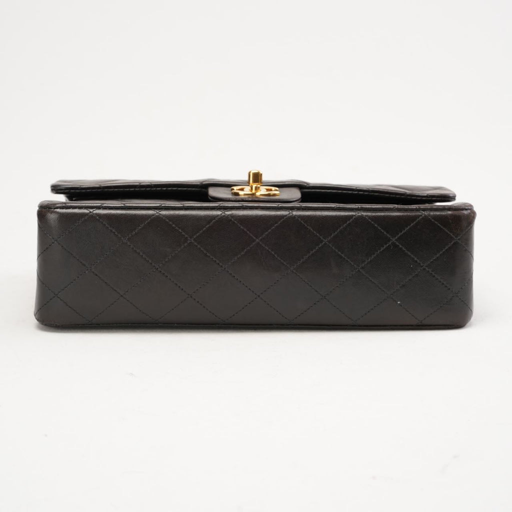 Chanel Vintage Medium Classic Double Flap Leather Black 1999