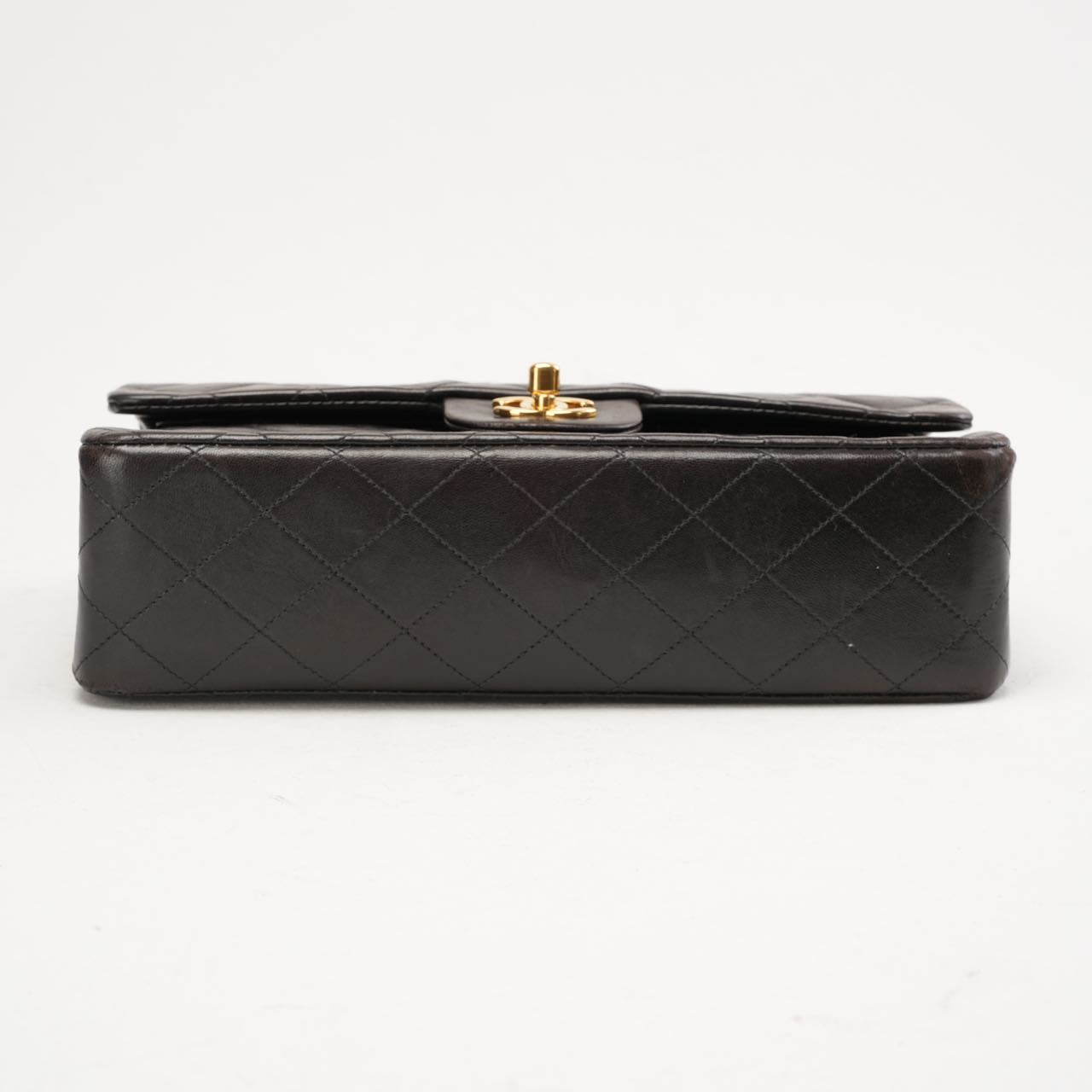 Chanel Vintage Medium Classic Double Flap Leather Black 1999