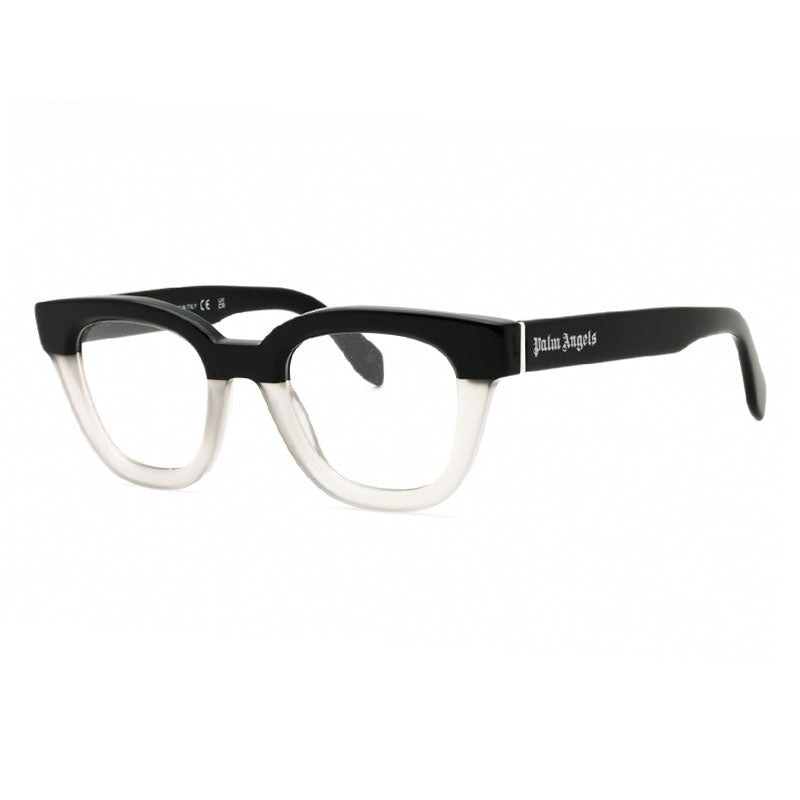 Palm Angels Eyeglasses Cat Eye Full Rim, Black Grey Frame and Clear Demo Lenses Lens PERJ013STYLE120900