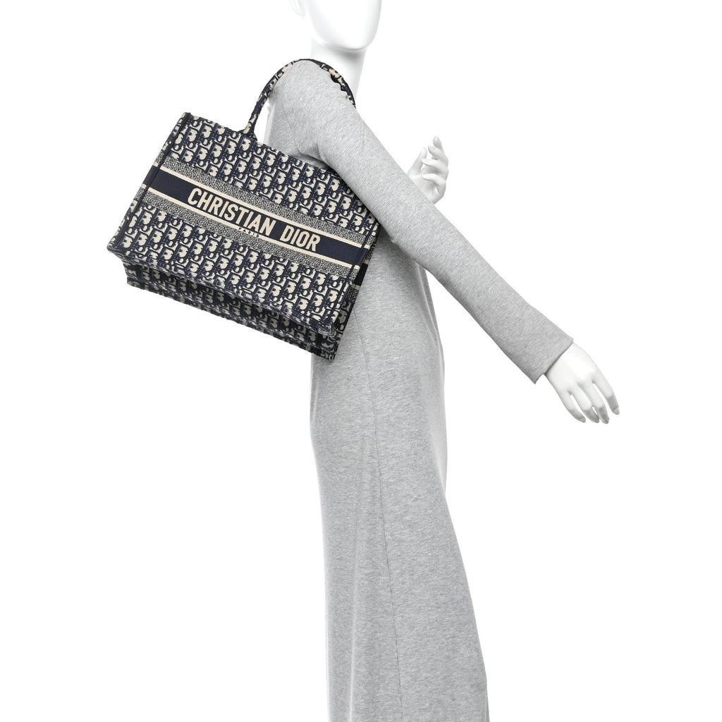 Oblique Medium Book Tote Blue Multicolor
