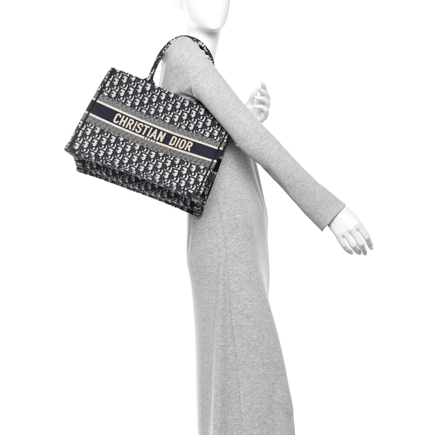 Oblique Medium Book Tote Blue Multicolor