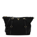 Saffiano Tessuto Nylon Shopping Tote Black