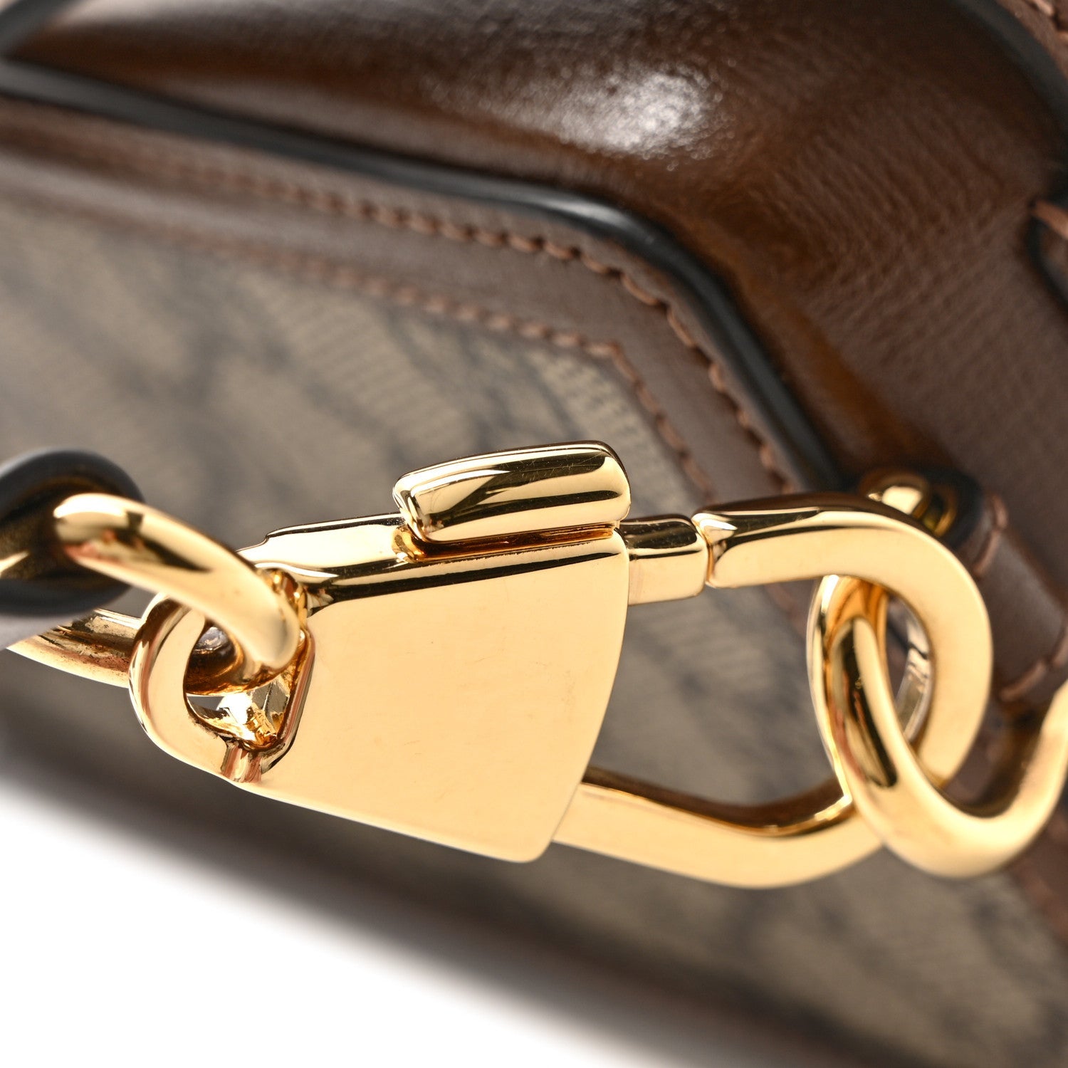 GG Supreme Monogram Azalea Calfskin Mini Retro Interlocking G Mini Shoulder Bag Beige Ebony Brown Sugar