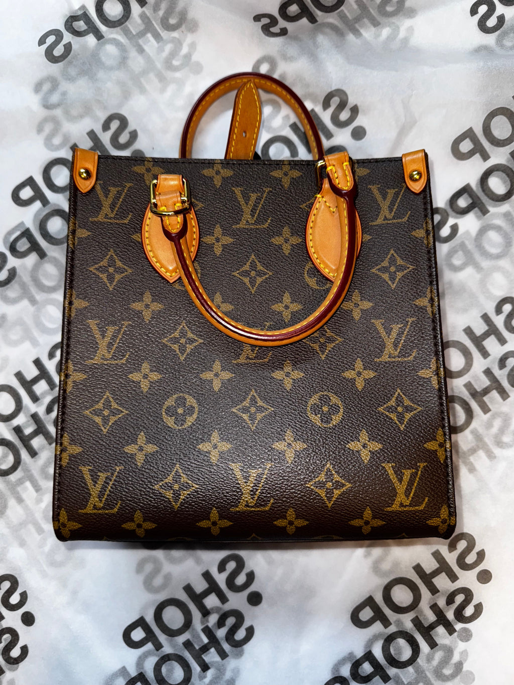 Louis Vuitton Sac Plat NM Bag Monogram Canvas BB Brown - missing strap IR-02