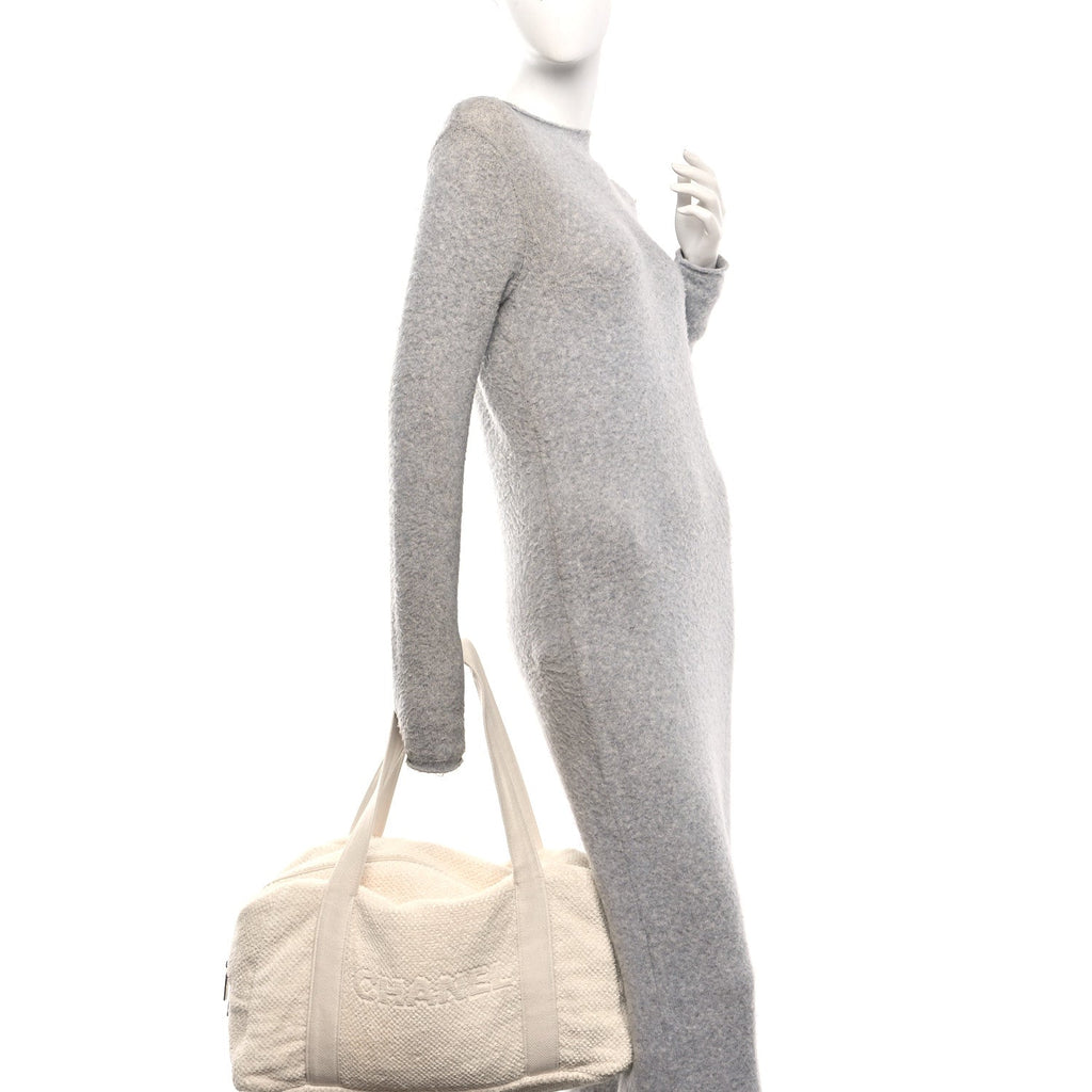 Terry Cotton CC Beach Tote Towel Set Ivory