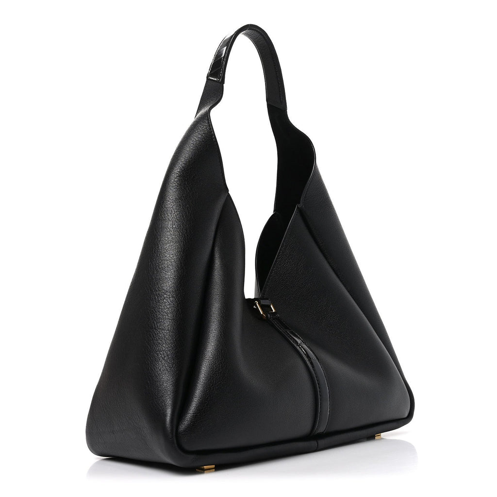 Calfskin Crocodile Embossed Medium G-Lock Hobo Black