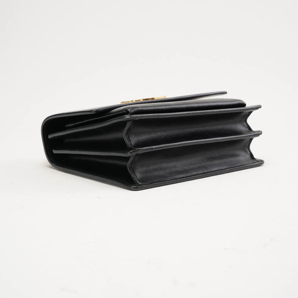 Saint Laurent Medium Monogram Sunset Calfskin Black 2018