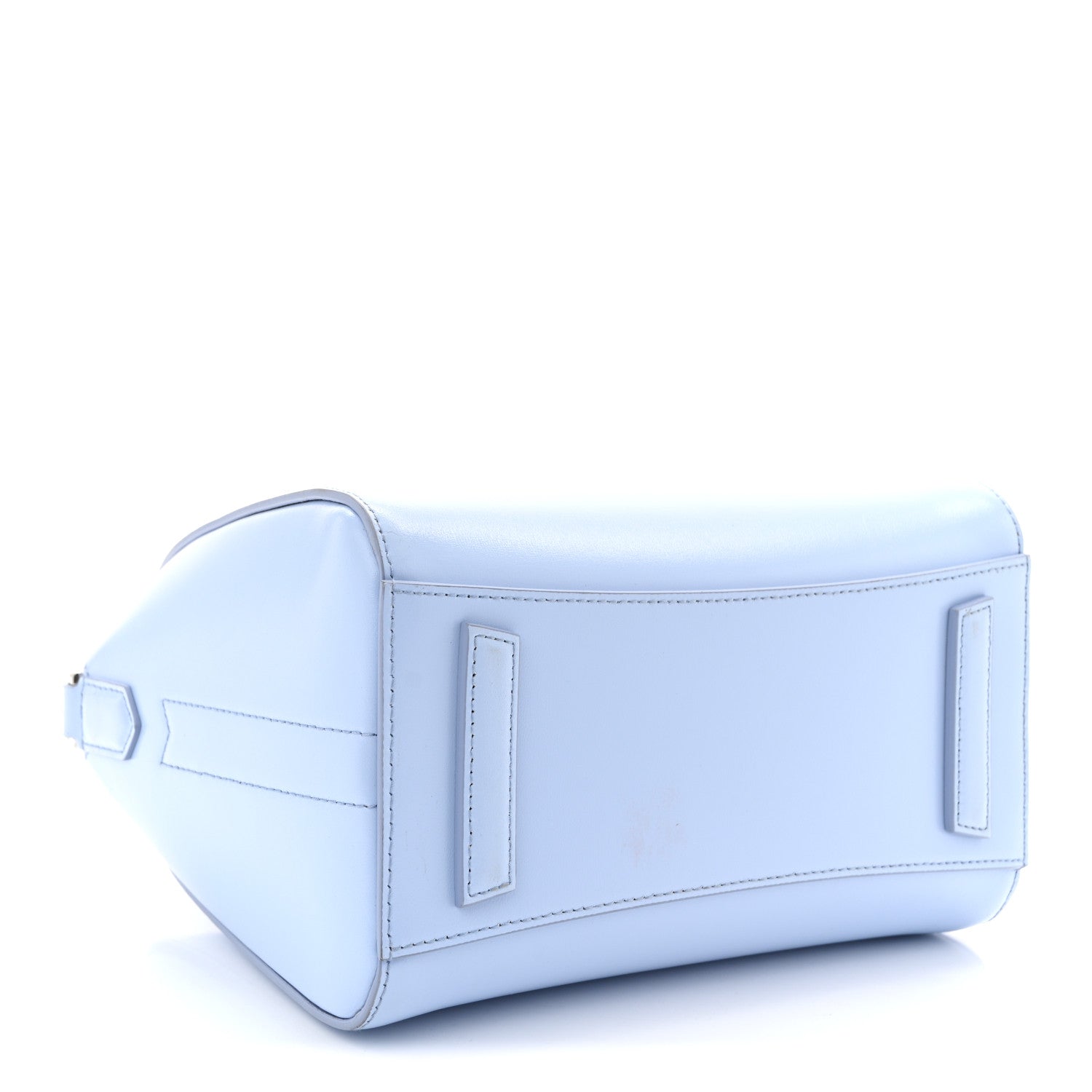 Shiny Lord Calfskin Mini Antigona Baby Blue