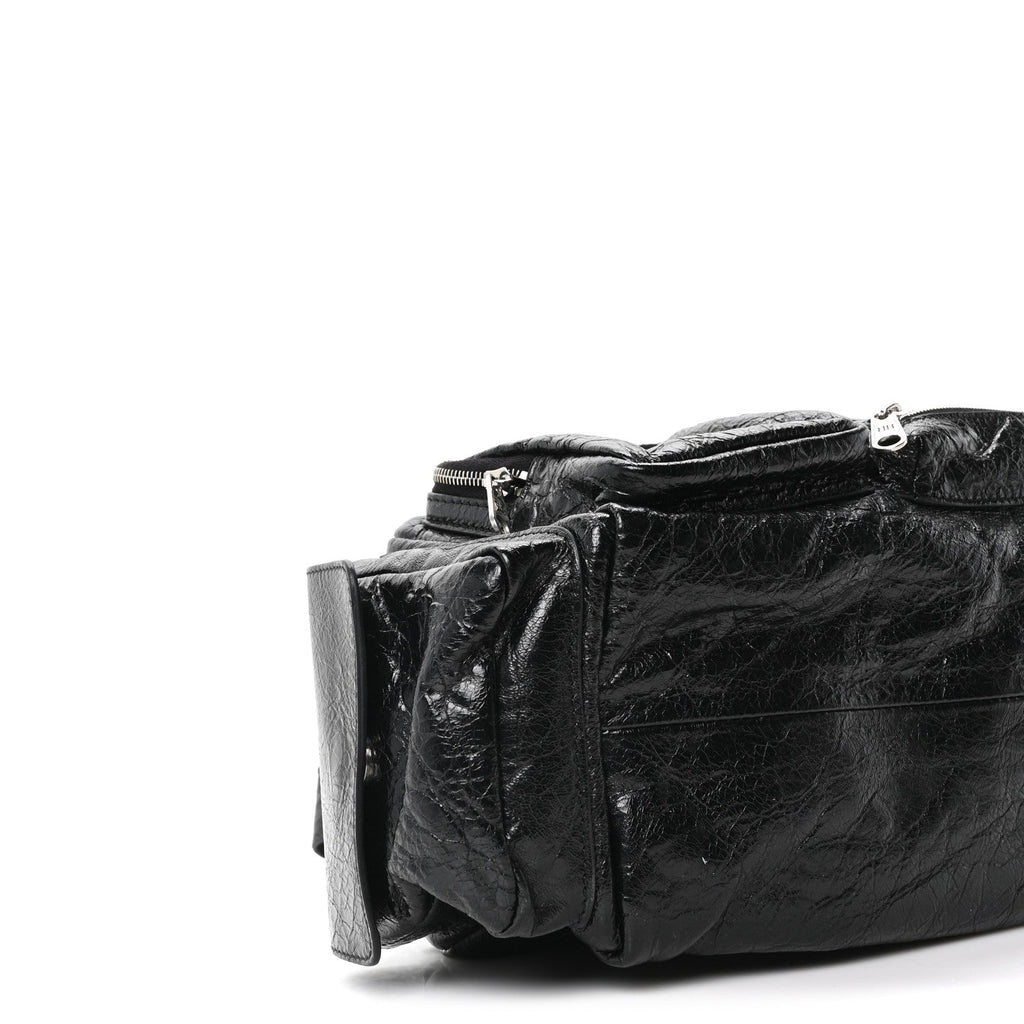 Agneau Arena Men's Superbusy Small Sling Zip Shoulder Bag Black