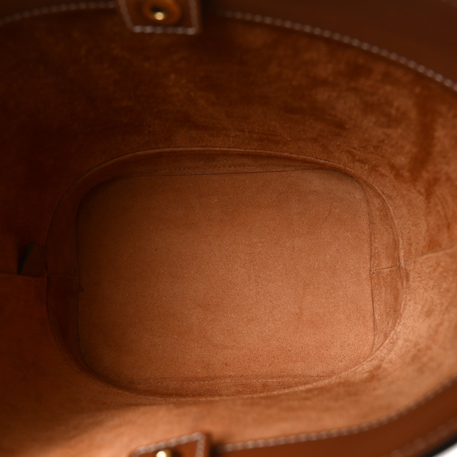 Smooth Calfskin Small Cuir Triomphe Bucket Bag Tan