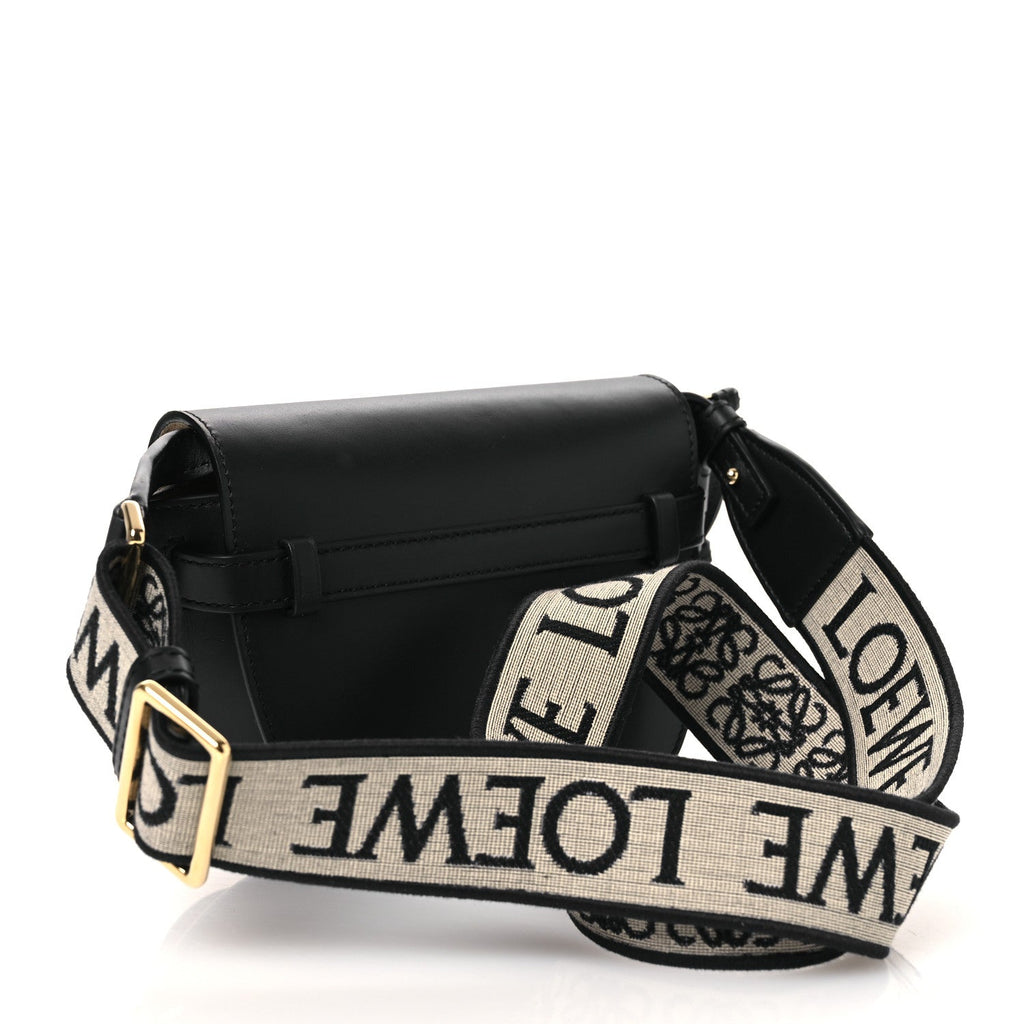 Calfskin Jacquard Mini Gate Dual Bag Black