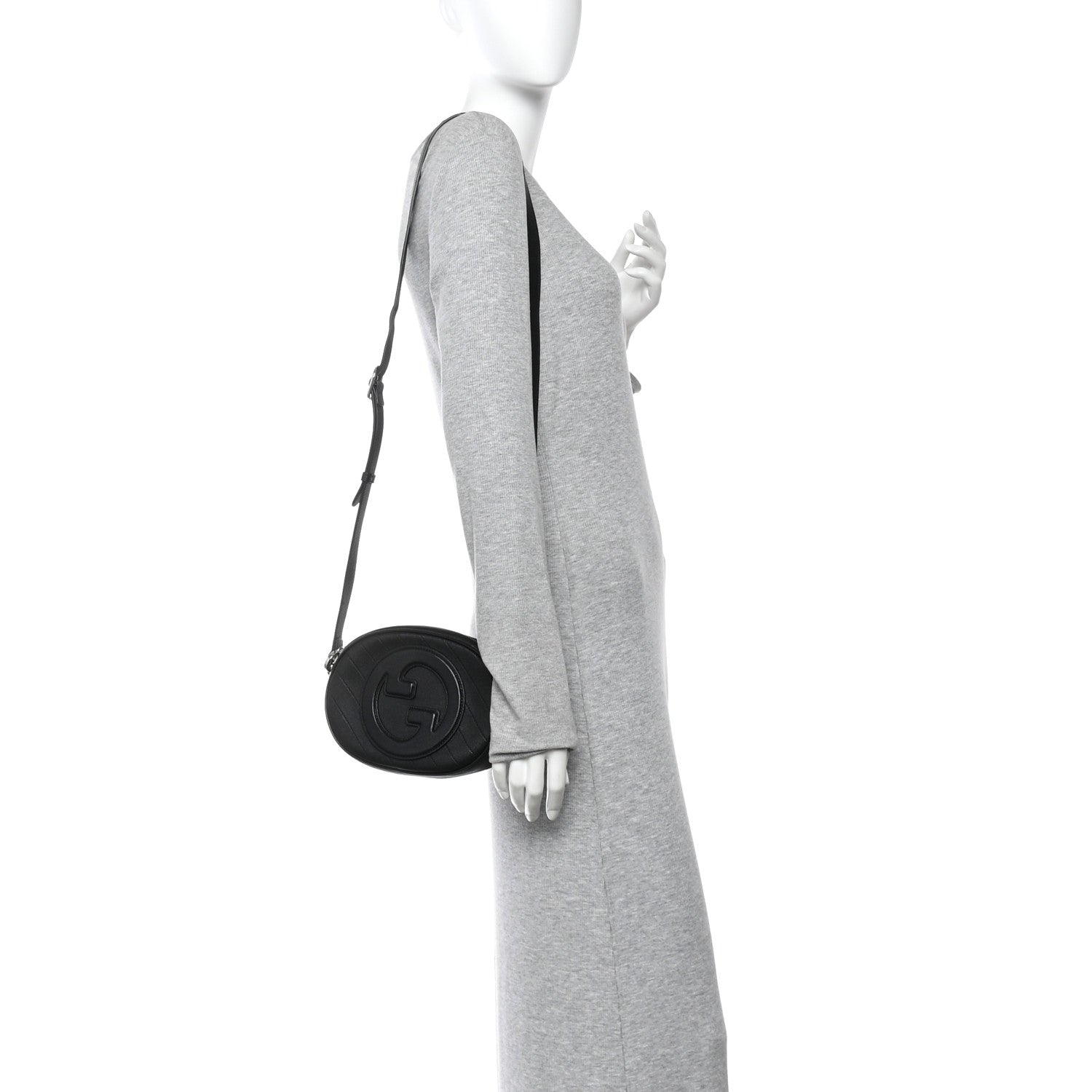 Sakai Be Green Calfskin Diagonal Stitched Mini Blondie Shoulder Bag Craclet Brown