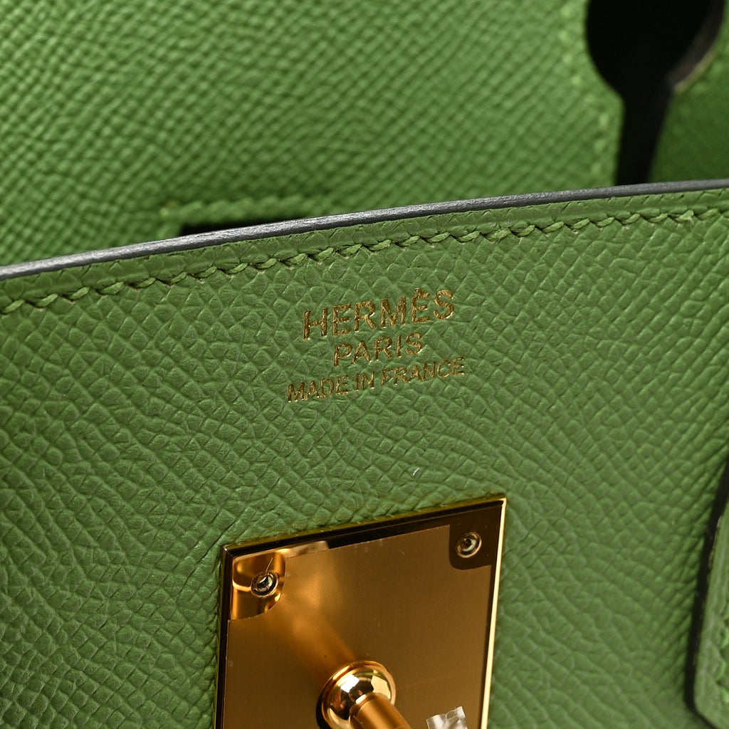 Epsom Sellier Birkin 30 Vert Criquet