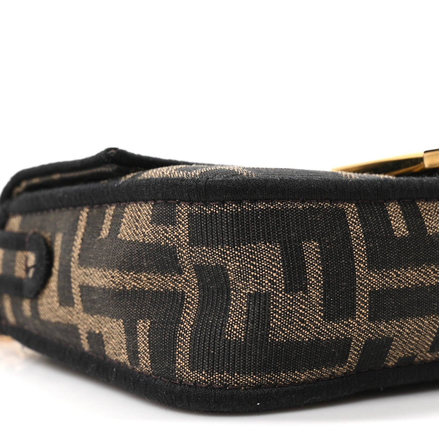 Fabric Jacquard FF 1974 Mini Baguette Tobacco Moro Black