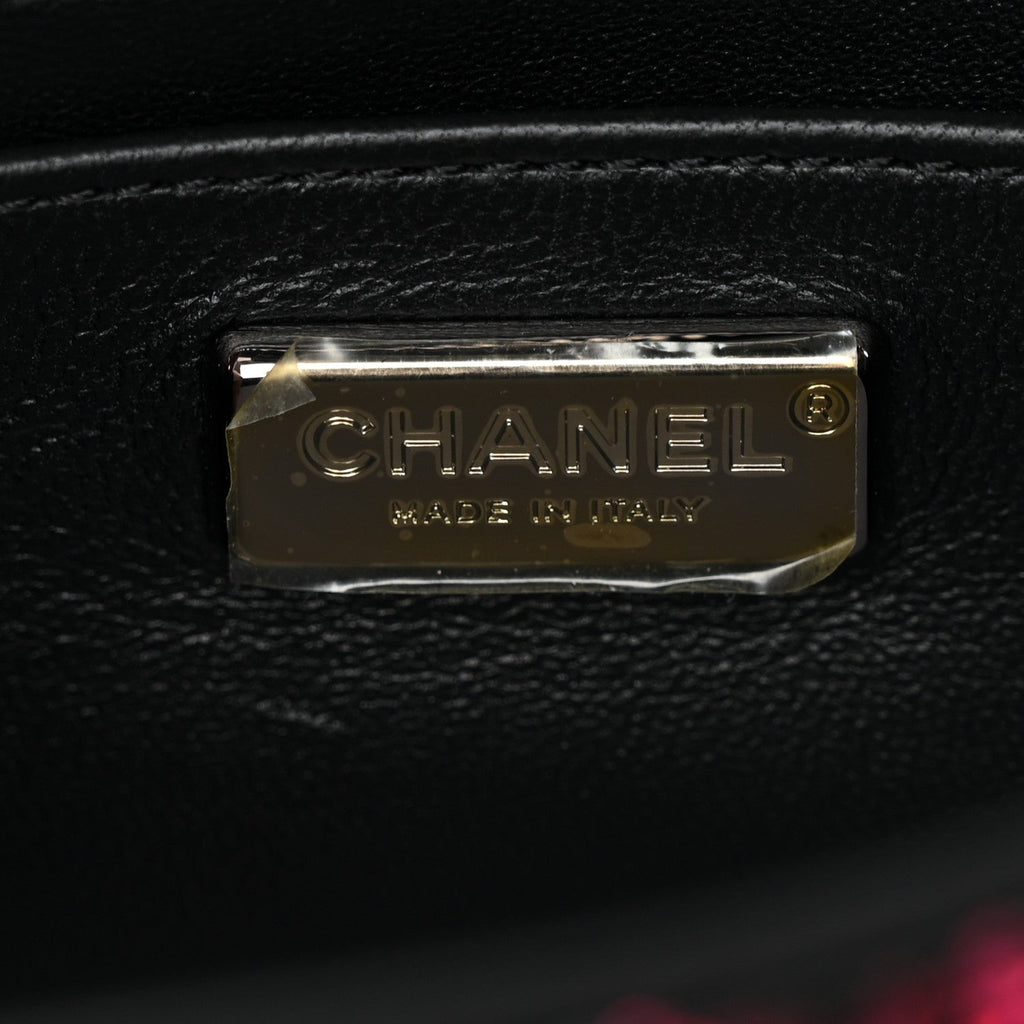 Sequin Logo Small Flap Ruthenium Multicolor