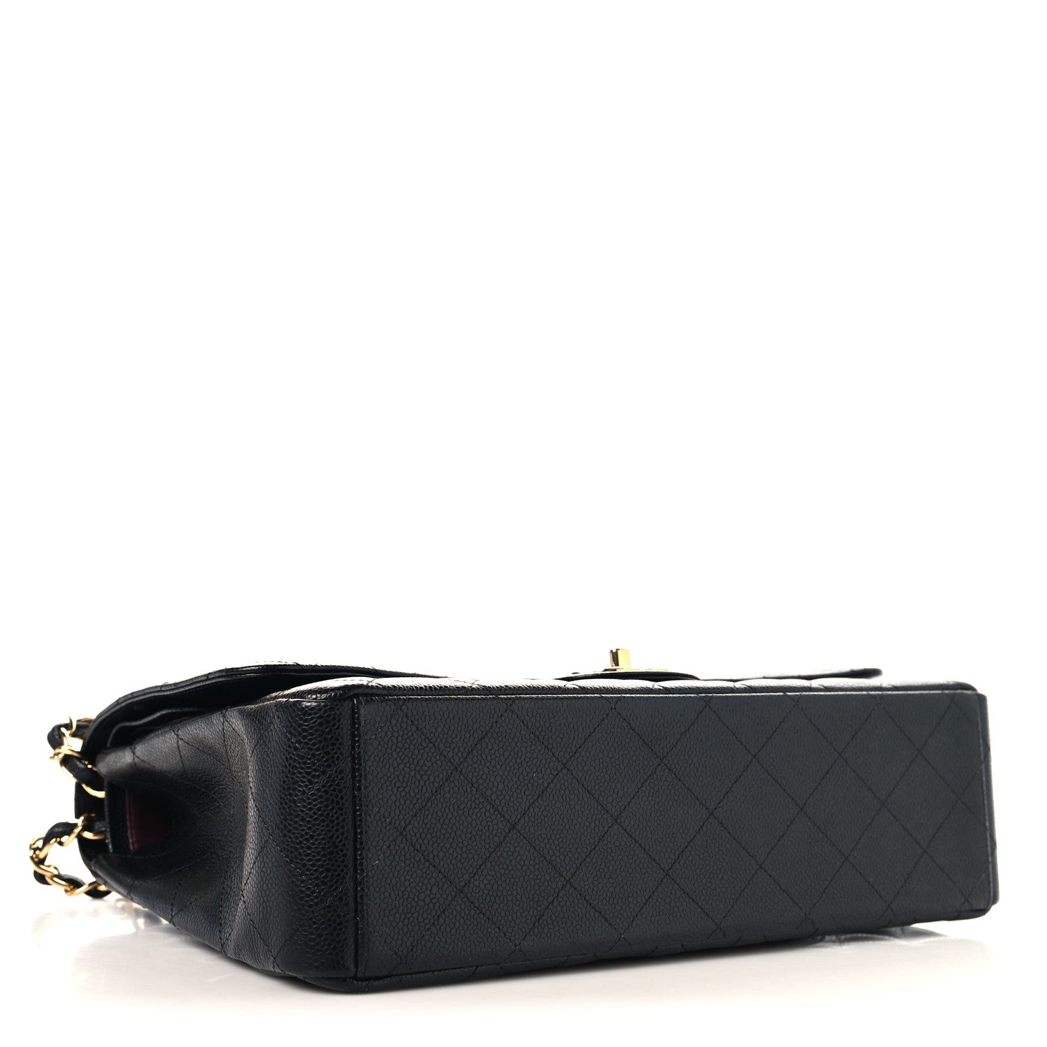 Caviar Quilted Maxi Double Flap Black