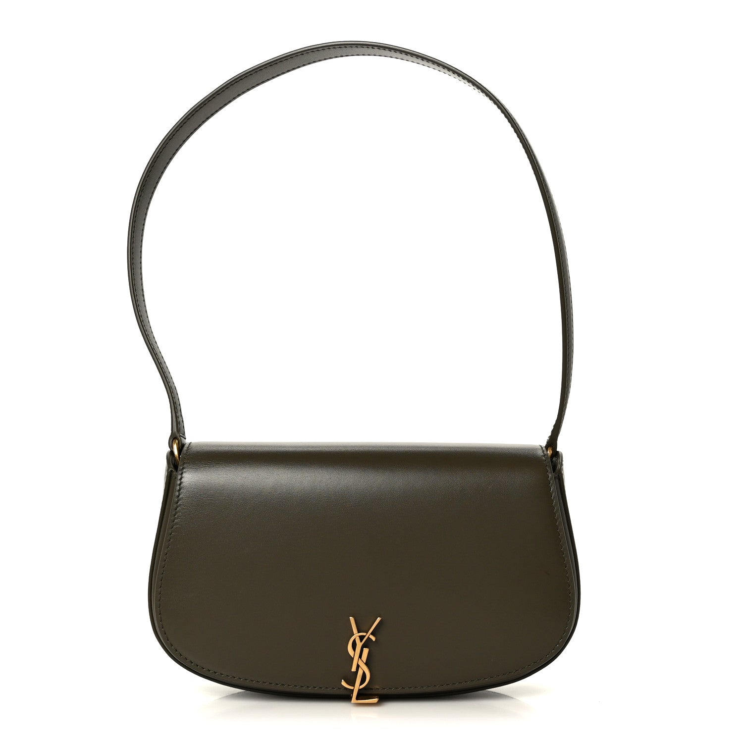Box Calfskin Mini Voltaire Shoulder Bag  Deep Musk