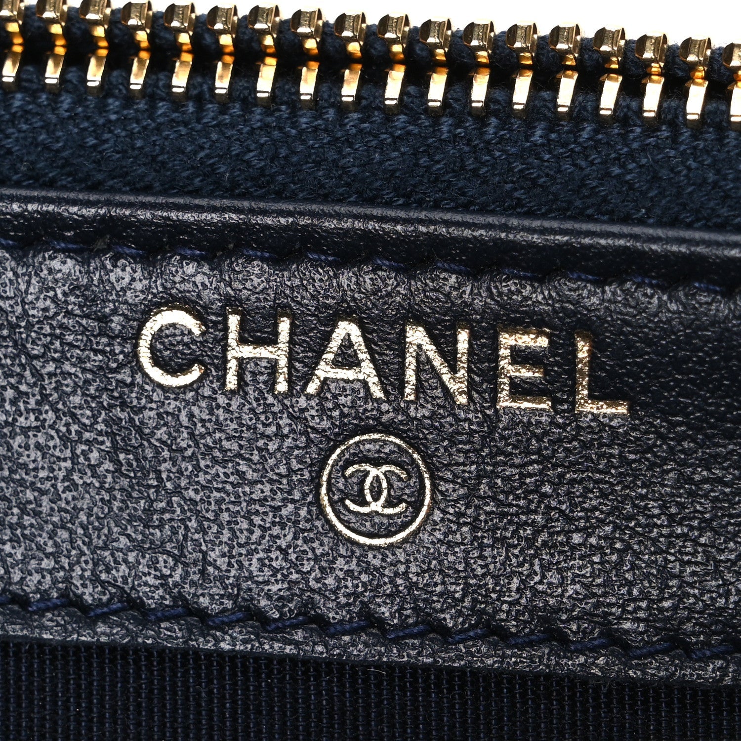 Canvas Small Deauville Clutch With Chain Navy