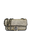 CHANEL Distressed Leo Lion Medium Flap Lambskin Leather Shoulder Bag Metallic