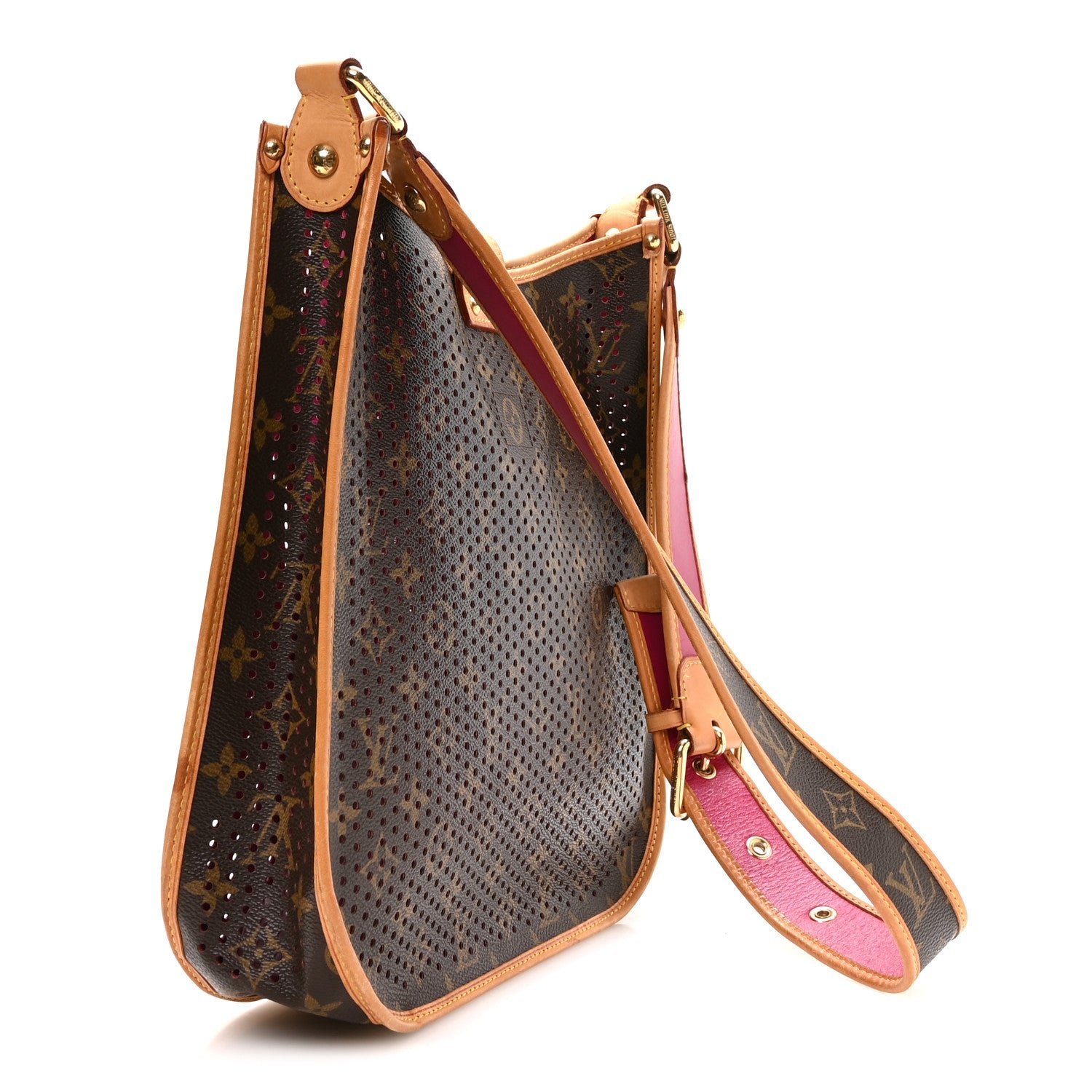 Monogram Perforated Musette Fuchsia