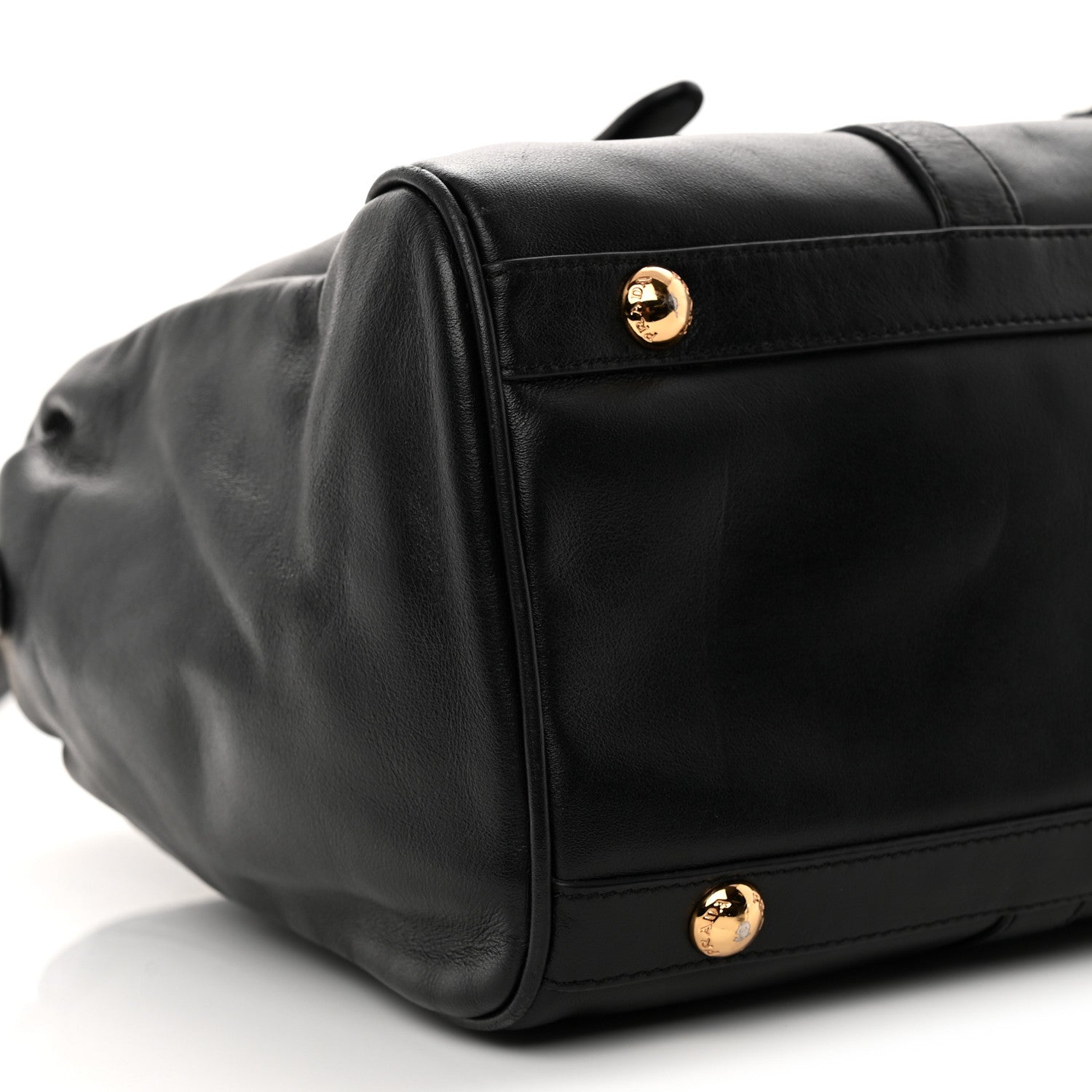 Soft Calfskin Shopping Satchel Black