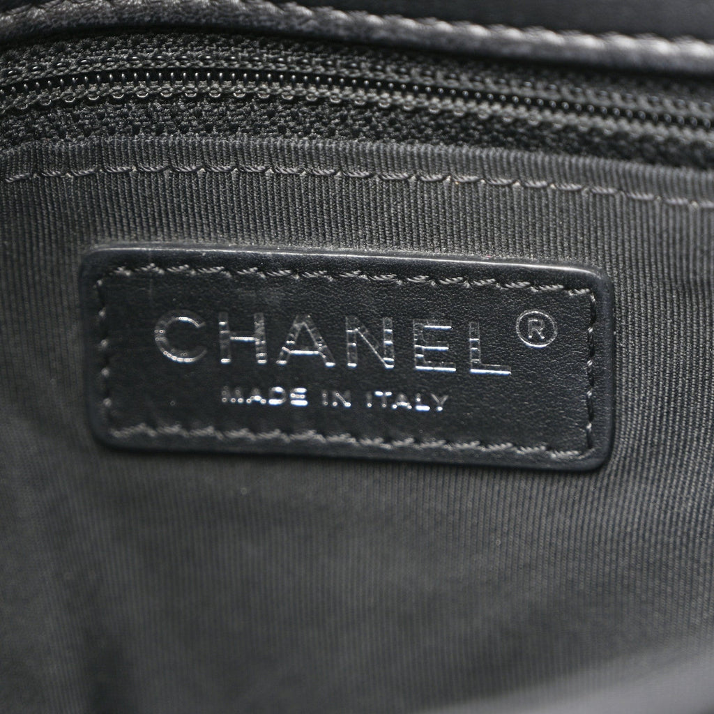 Calfskin Quilted Fold Up Again Flap Bag Black