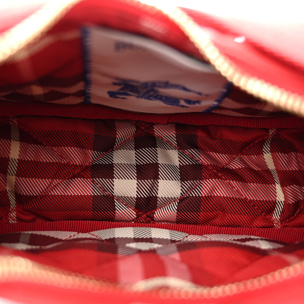 Nylon Horseshoe Crossbody Bag Crayon Red