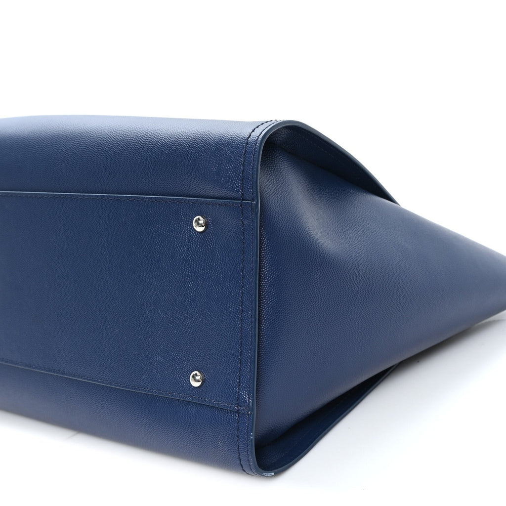 Caviar Large Studded Deauville Tote Navy