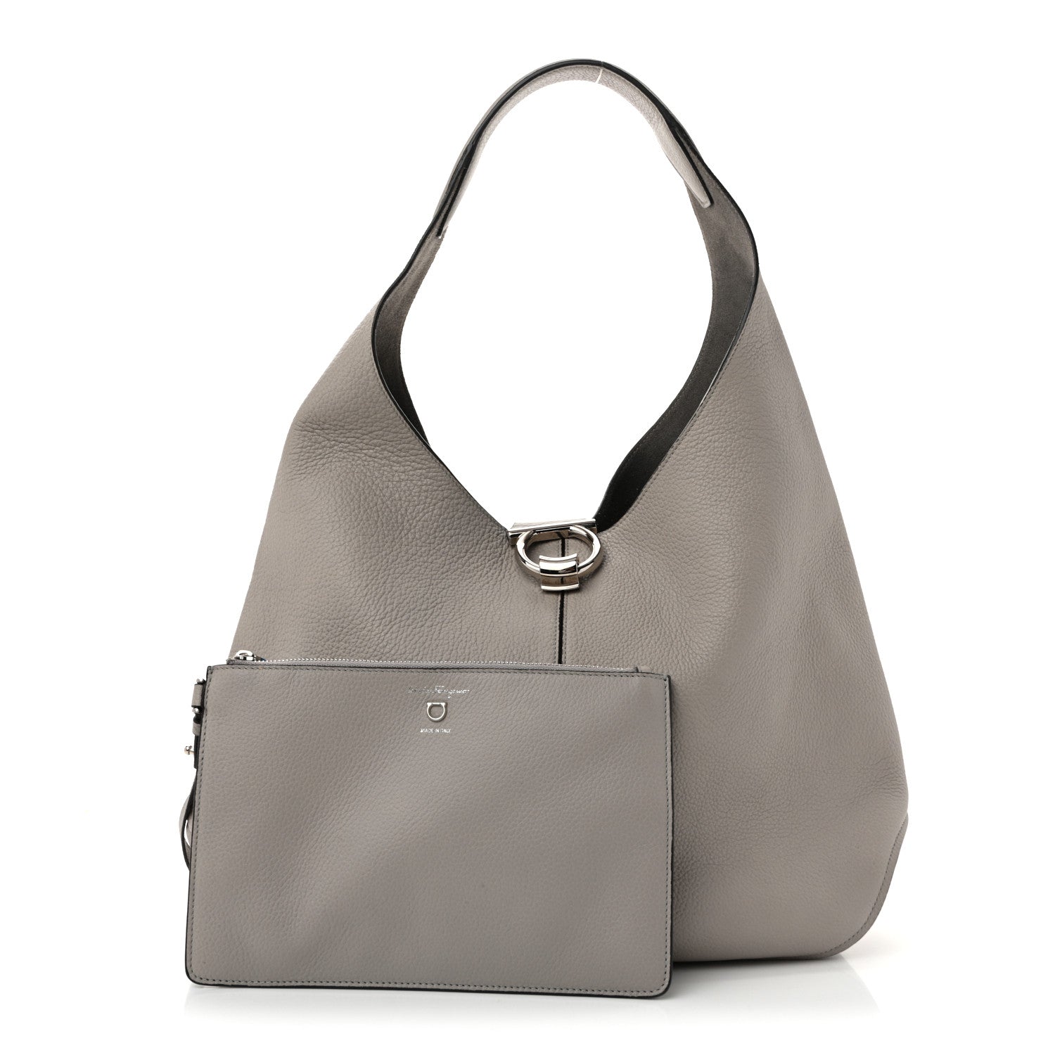 Calfskin Margot Hobo Grey