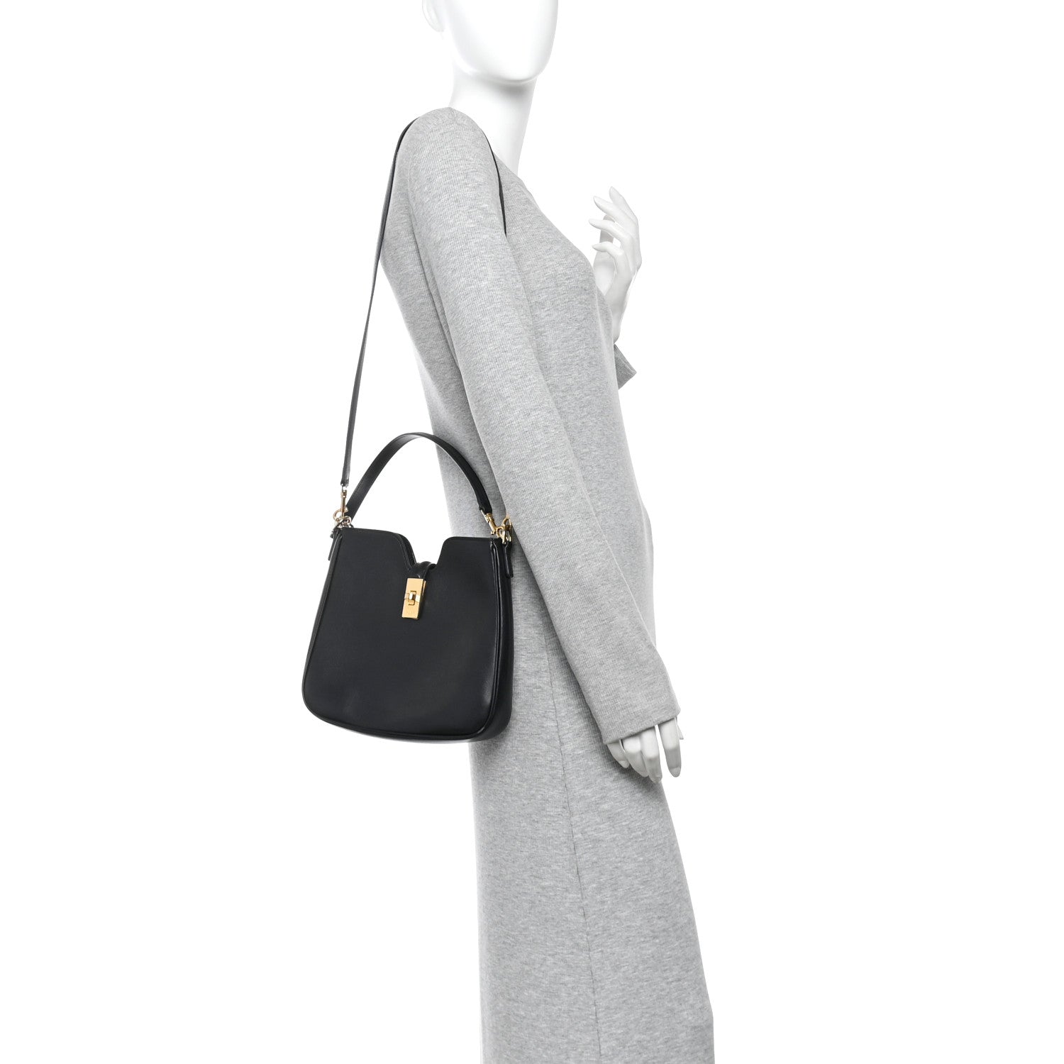 Smooth Calfskin Small Camille 16 Soft Bag Black
