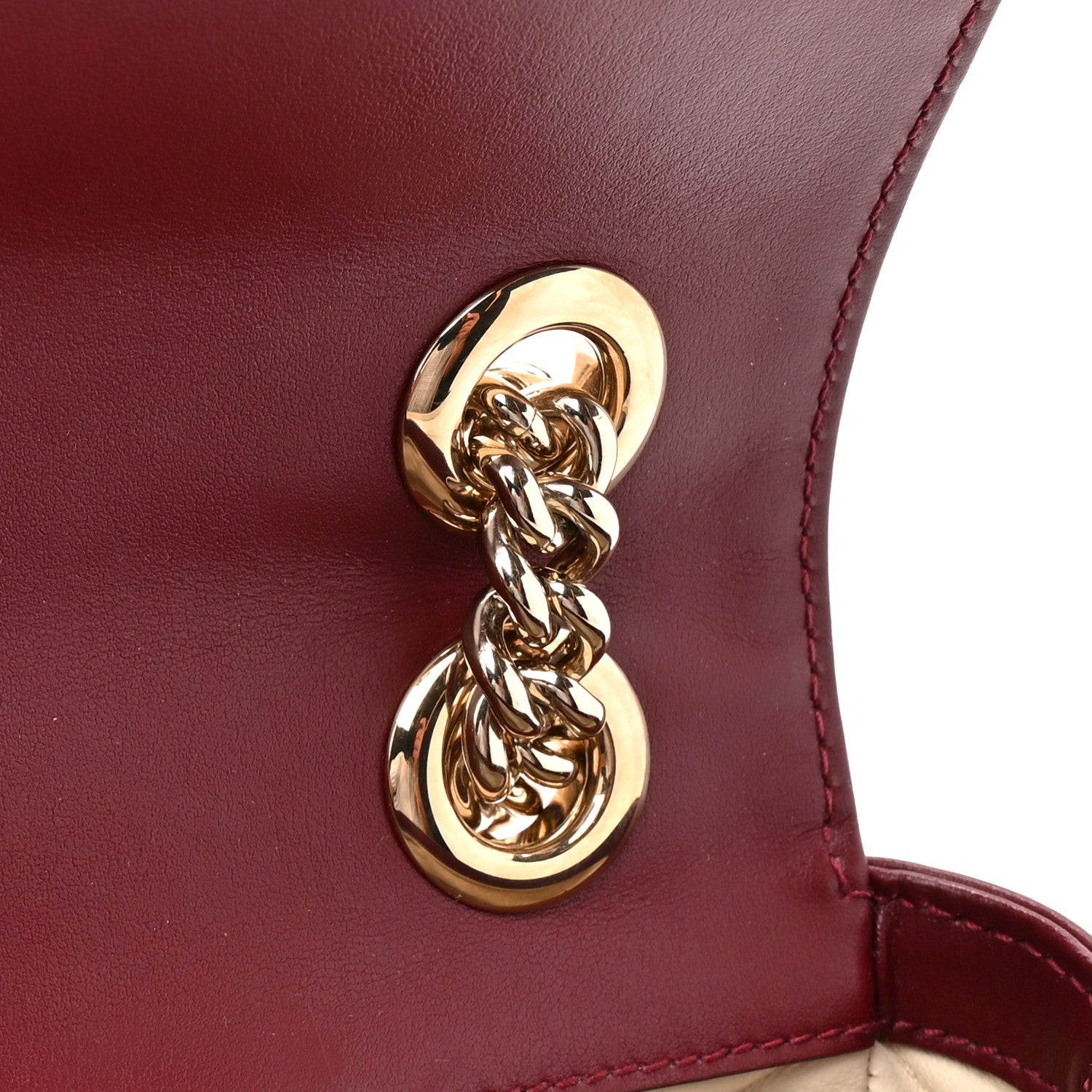 Calfskin Matelasse Mini GG Marmont Shoulder Bag Rosso Ancora