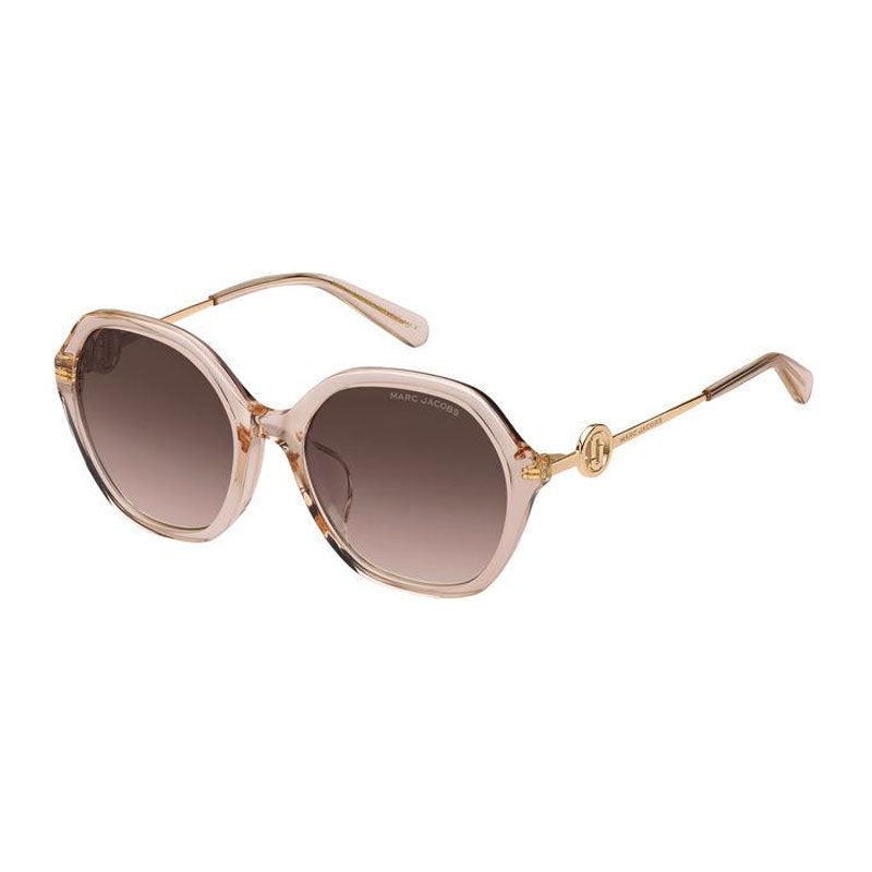 Marc Jacobs Sunglasses Square Full Rim, Transparent Brown Frame and Brown Gradient Lens MARC728/F/S035JHA