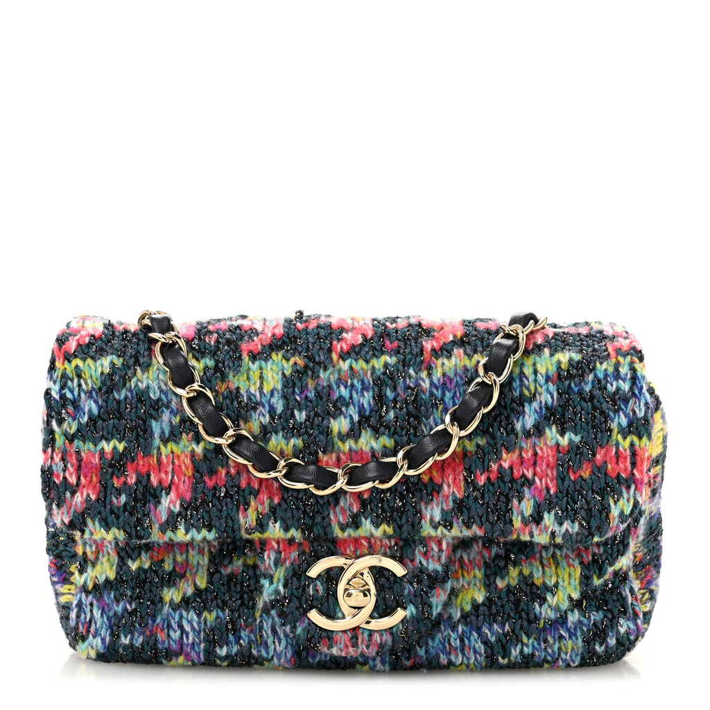 Knit Mini Rectangular Flap Multicolor