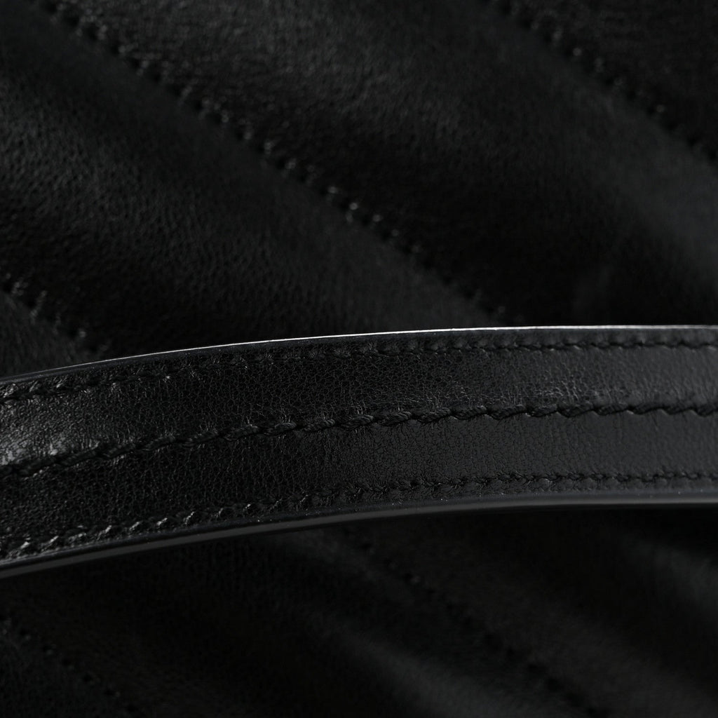 Lambskin Quilted Monogram Large Loulou Black