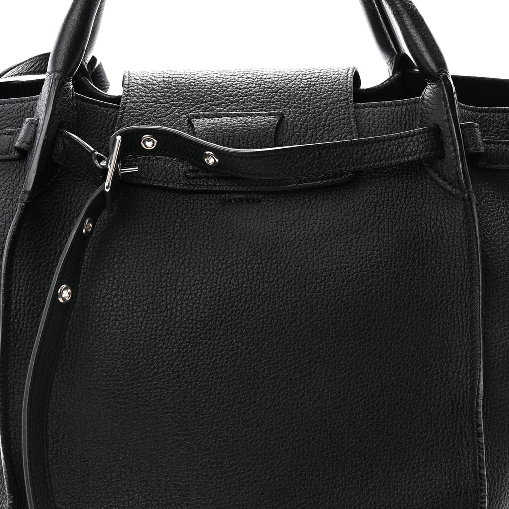 Supple Grained Calfskin Small Big Bag Black