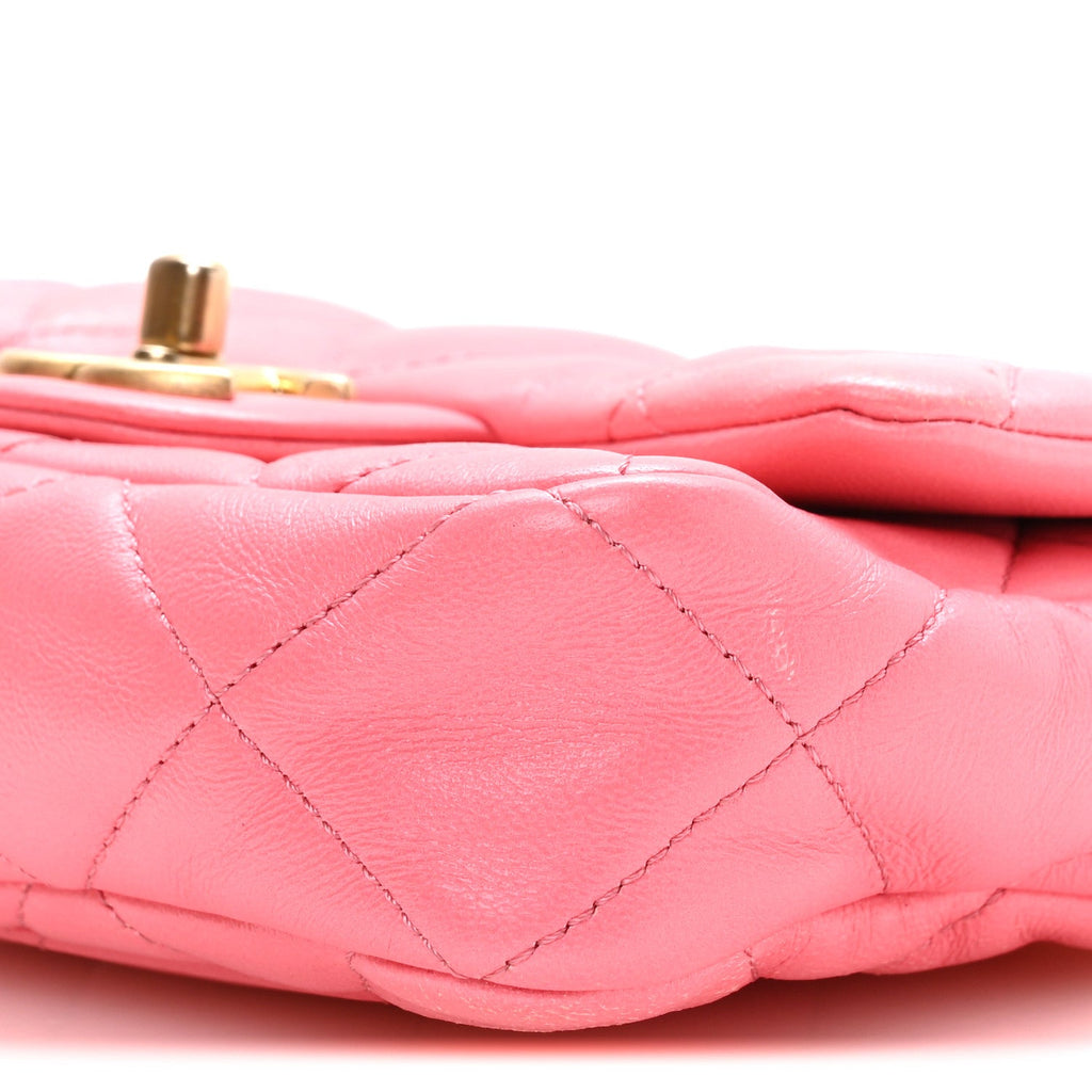 Lambskin Quilted Mini Funky Town Flap Pink