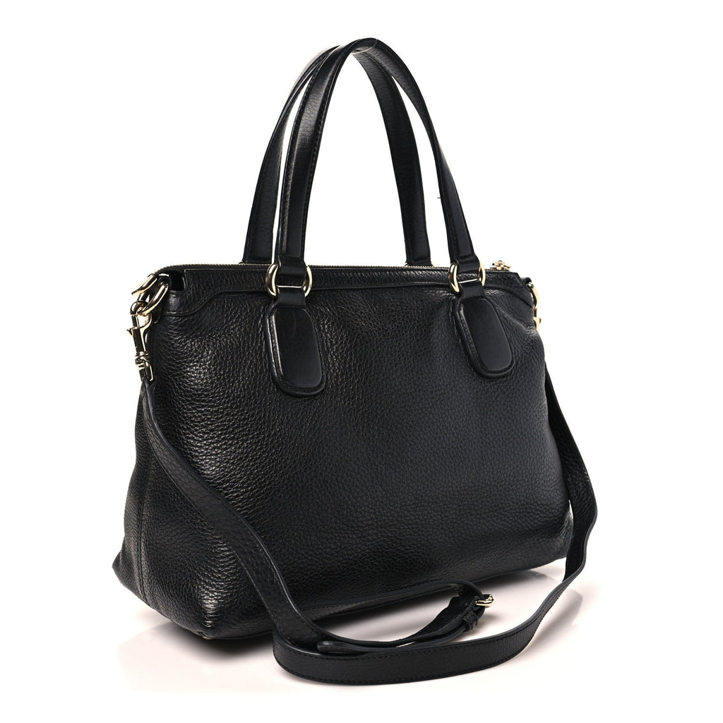 Cellarius Calfskin Small Soho Top Handle Satchel Black
