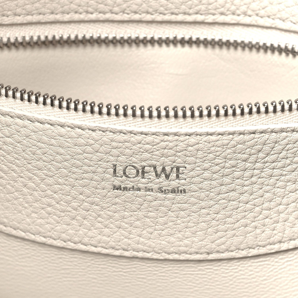 Supple Grained Calfskin Small Madrid Bag Soft White