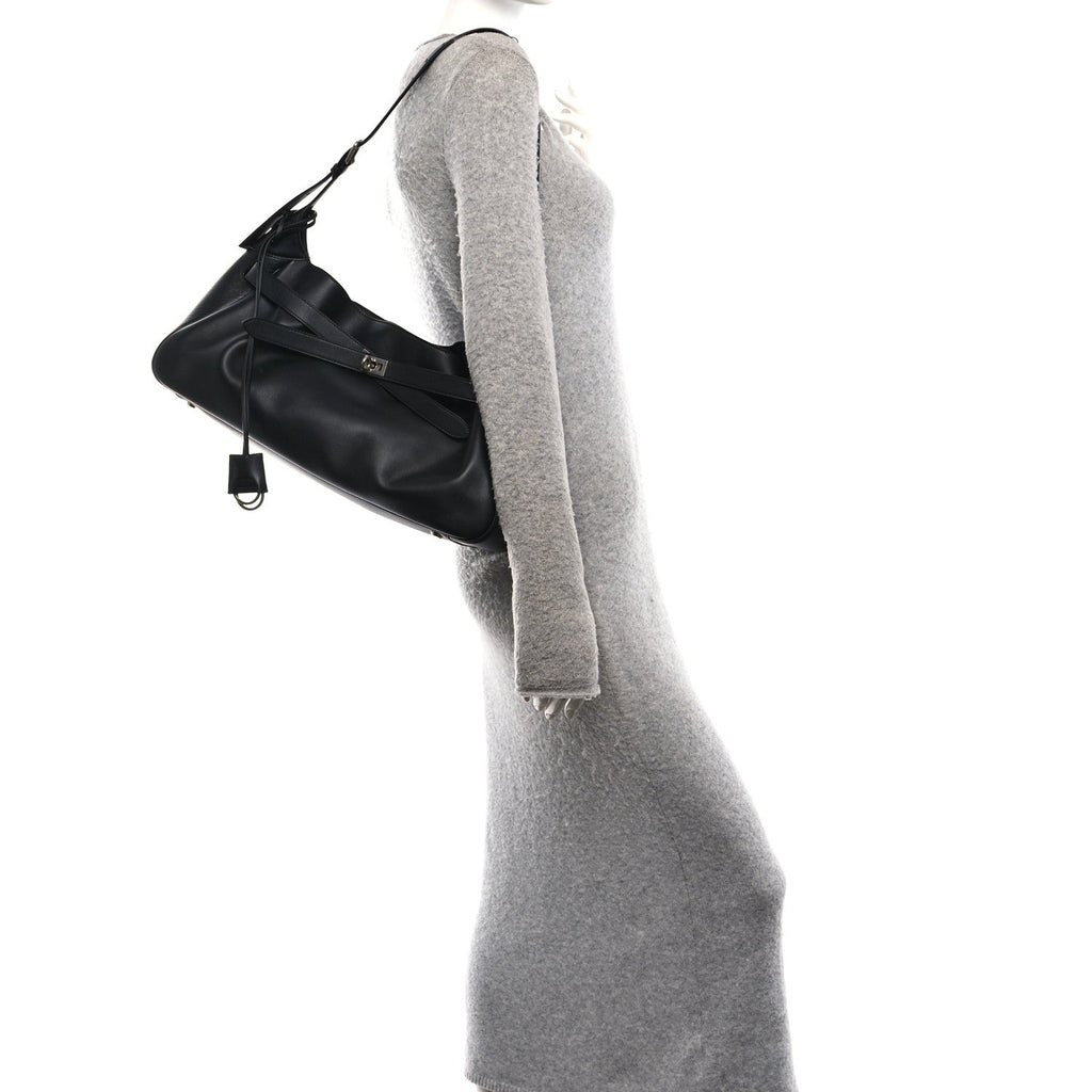 Smooth Calfskin Medium Bel Air Shoulder Bag Black