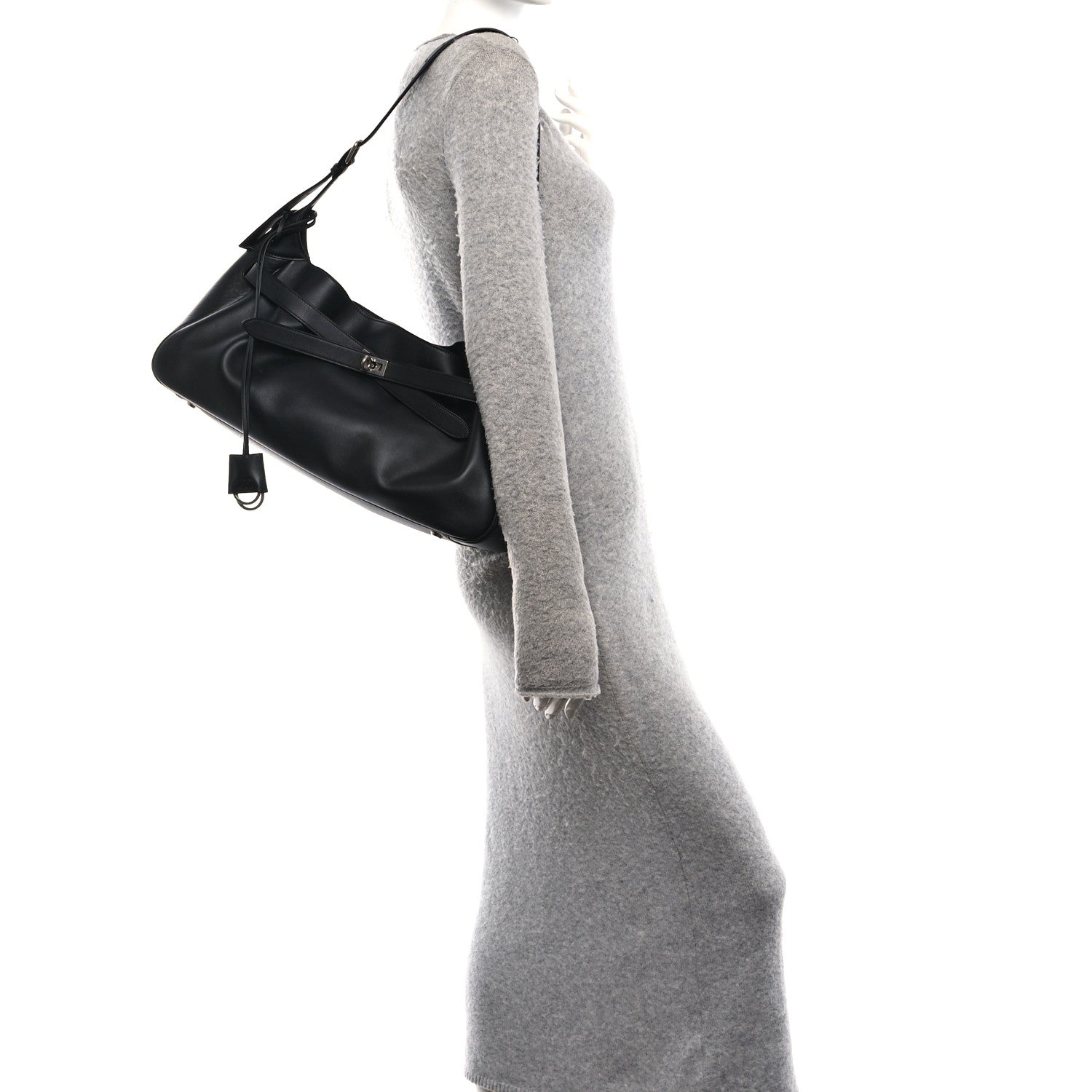 Smooth Calfskin Medium Bel Air Shoulder Bag Black