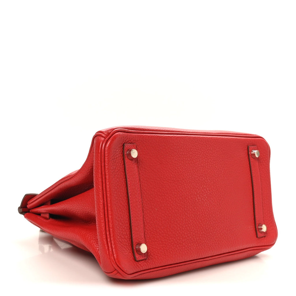 Taurillon Clemence Birkin 30 Rouge Casaque