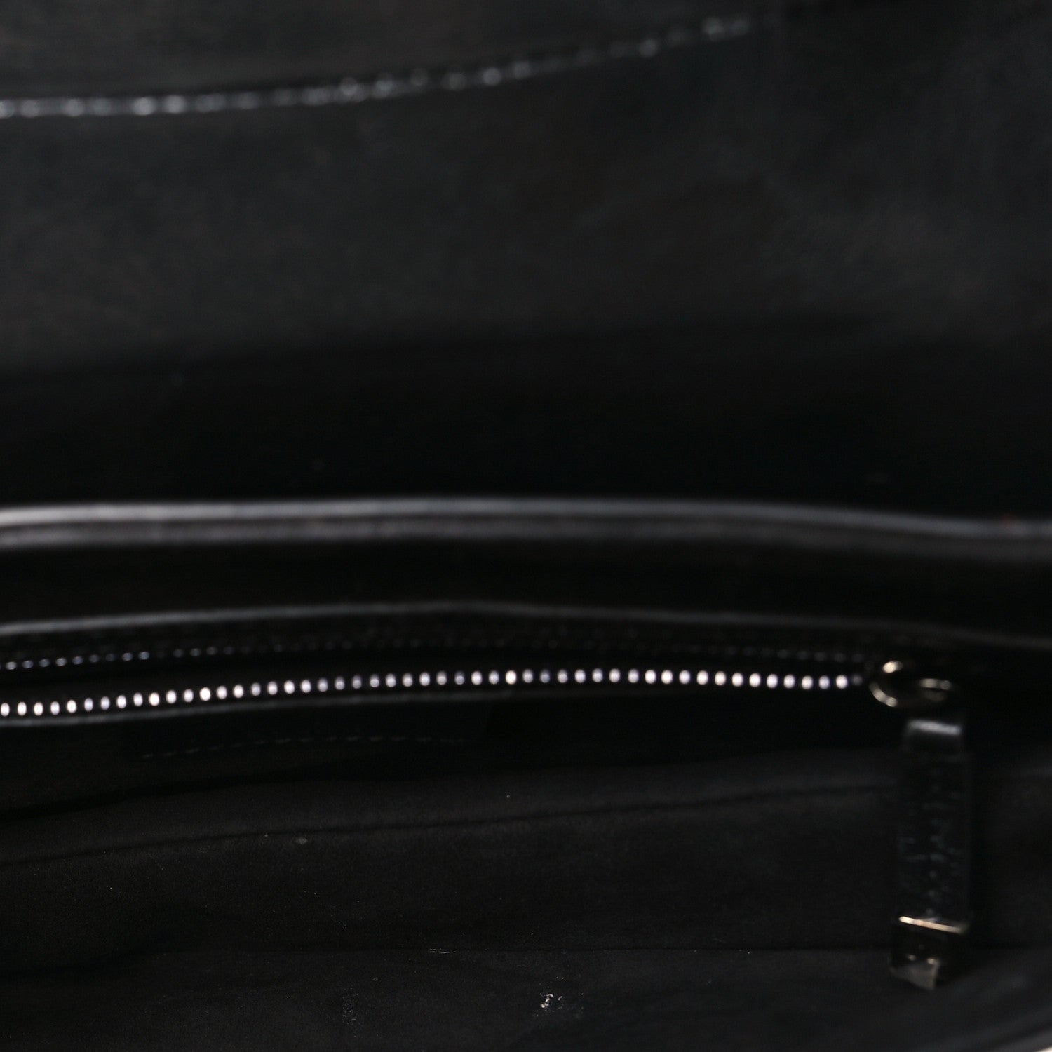 Shiny Crinkled Calfskin Studded Saddle Bag Black