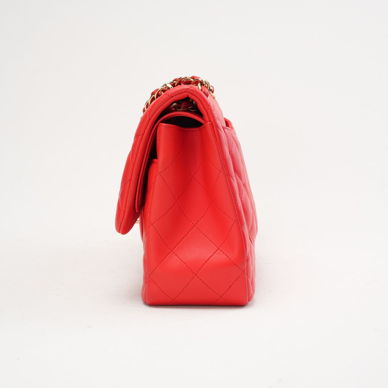 Chanel Classic Jumbo Double Flap Lamb Red 2017