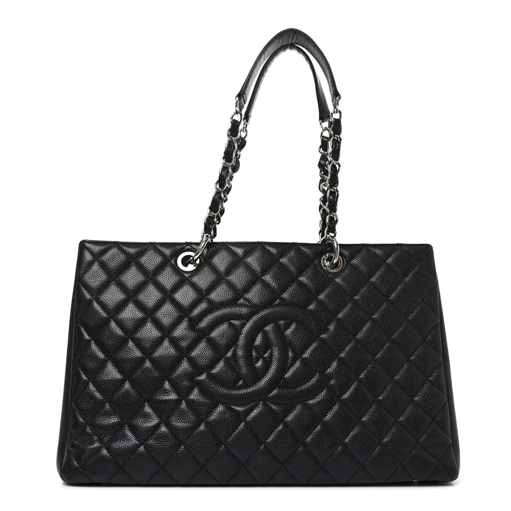 Caviar Quilted XL Grand Shopping Tote GST Black