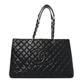 Caviar Quilted XL Grand Shopping Tote GST Black