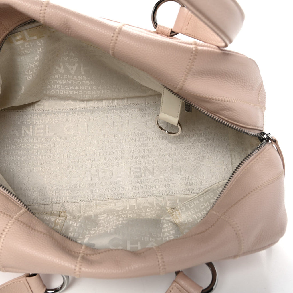 Caviar Square Stitched Bowler Pink
