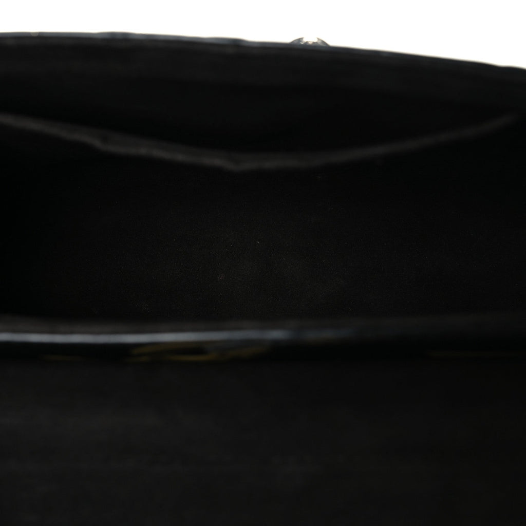 Epi Chain Flower Twist Shoulder Bag MM Black