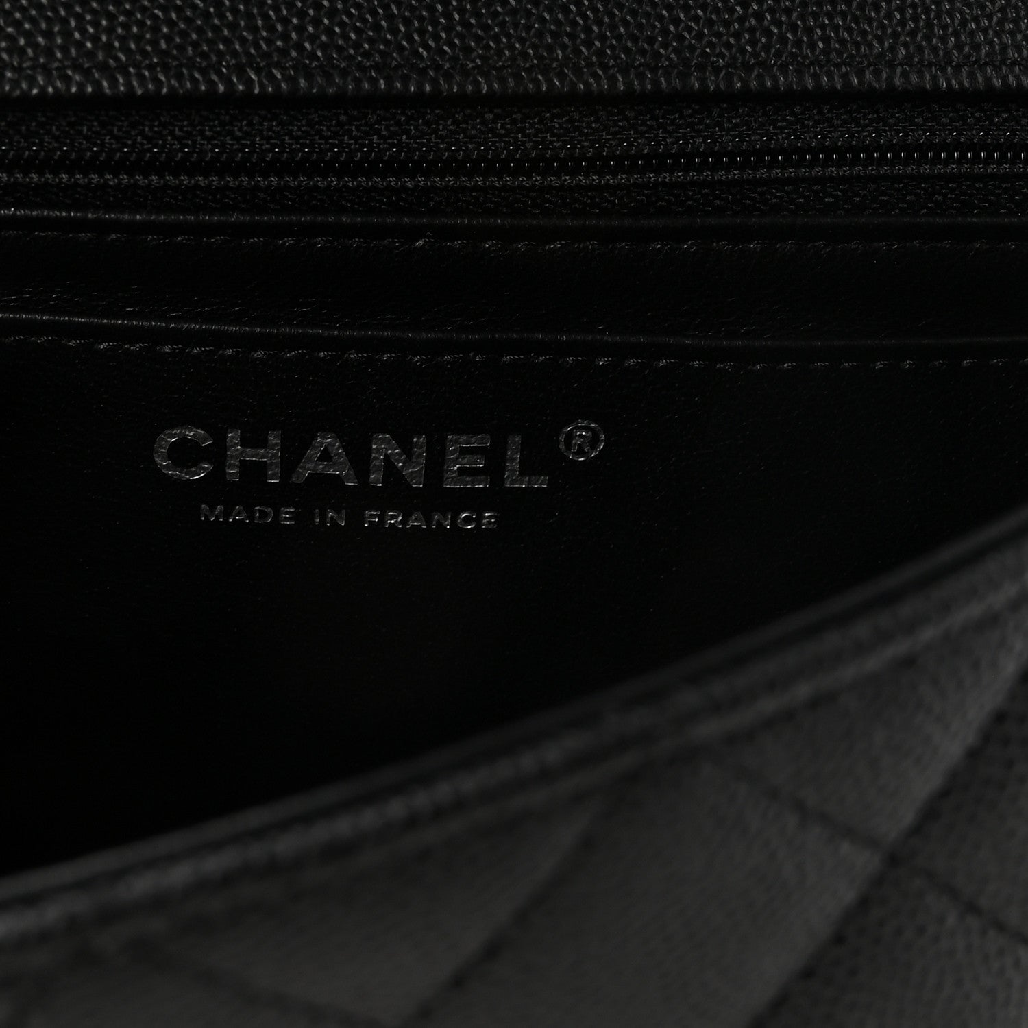Caviar Quilted Mini Rectangular Flap Black