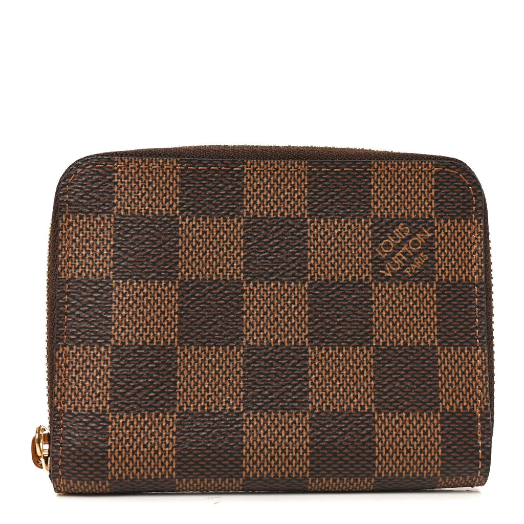 Damier Ebene Zippy Coin Purse Rose Ballerine